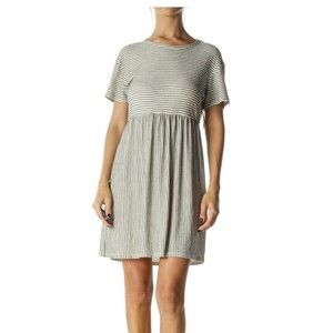 Urban Outfitters Women's T Shirt Dress Striped Green Short Sleeve Size Small